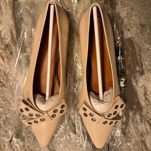 Maeve Grommet Bow Flats – Cream | EU 41 | NWT